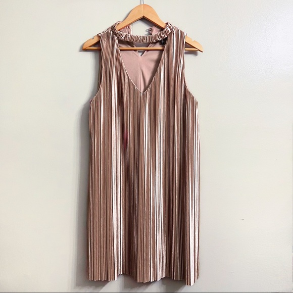 Pleated Velvet Pink Dress - Picture 6 of 6